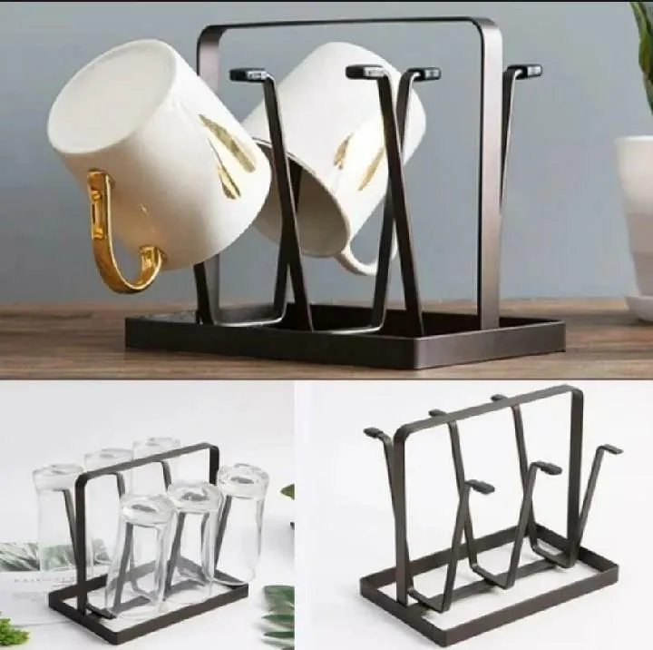 Modern Metal Glass Holder for Kitchen & Office - Image 3