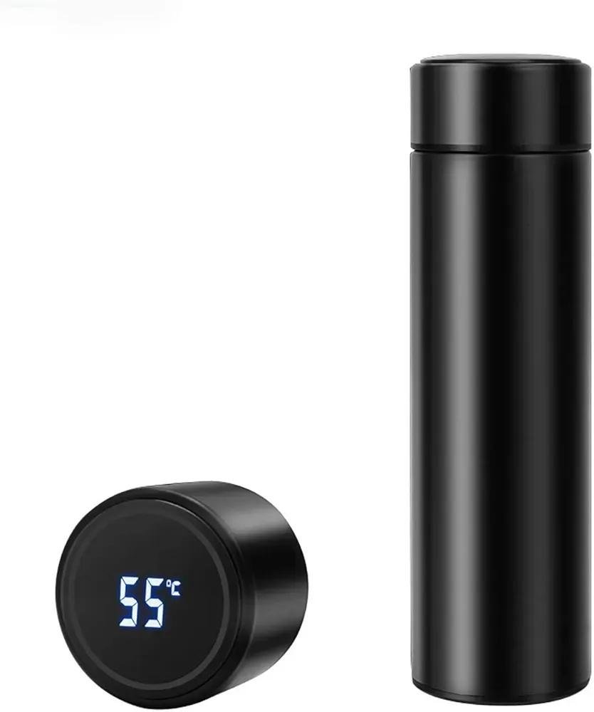 Digital Temperature Water Bottle Black Stainless Steel - Image 5